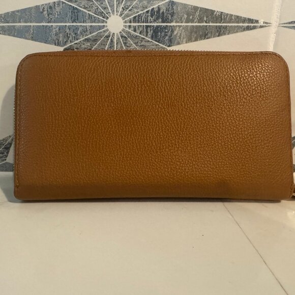 Quince Italian Pebbled Leather Continental Wallet (Camel) - Picture 2 of 8